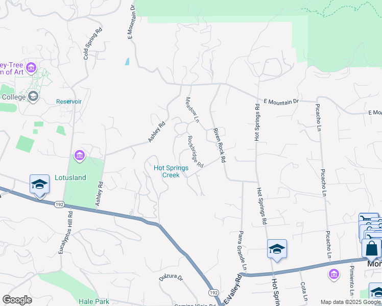 map of restaurants, bars, coffee shops, grocery stores, and more near 1190 Garden Lane in Montecito