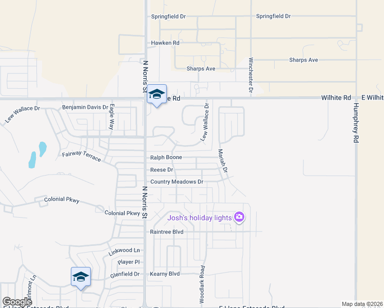 map of restaurants, bars, coffee shops, grocery stores, and more near 2224 Ralph Boone in Clovis