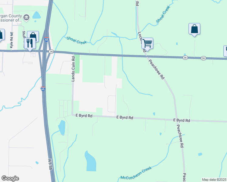 map of restaurants, bars, coffee shops, grocery stores, and more near 309 Dominion Drive in Hartselle