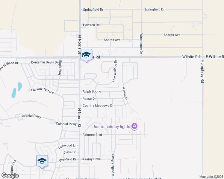 map of restaurants, bars, coffee shops, grocery stores, and more near 2224 Ralph Boone in Clovis
