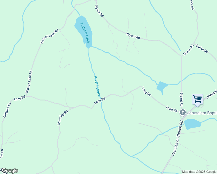 map of restaurants, bars, coffee shops, grocery stores, and more near 740 Long Road in Ranger