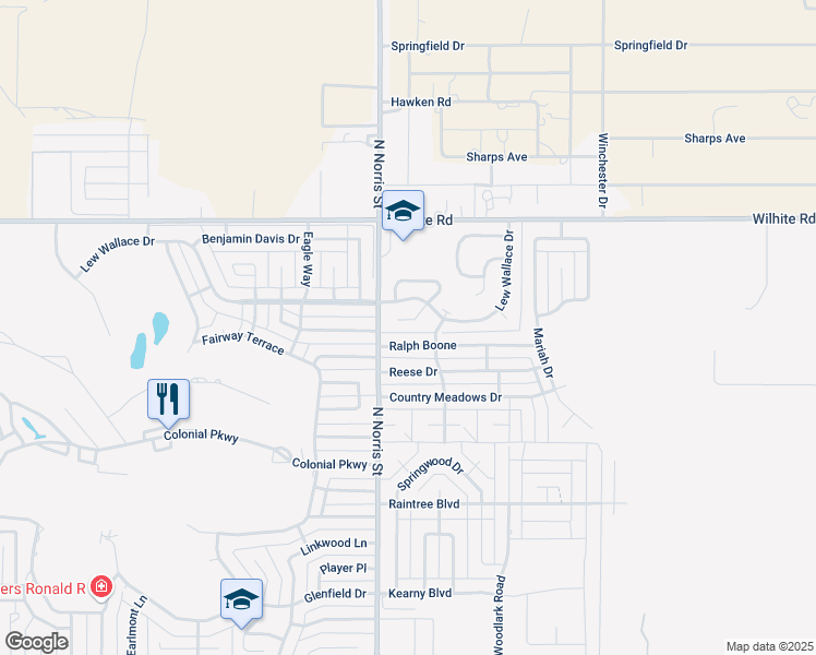 map of restaurants, bars, coffee shops, grocery stores, and more near 212 Crusader Court in Clovis