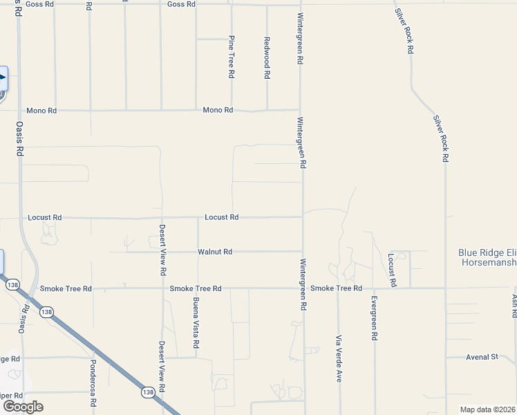 map of restaurants, bars, coffee shops, grocery stores, and more near 1582 Locust Road in Pinon Hills