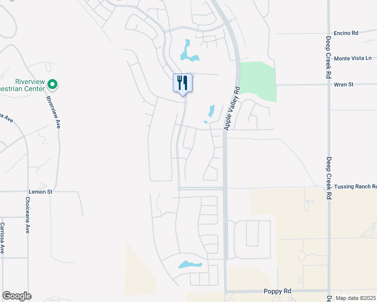 map of restaurants, bars, coffee shops, grocery stores, and more near 10568 Archerwill Road in Apple Valley
