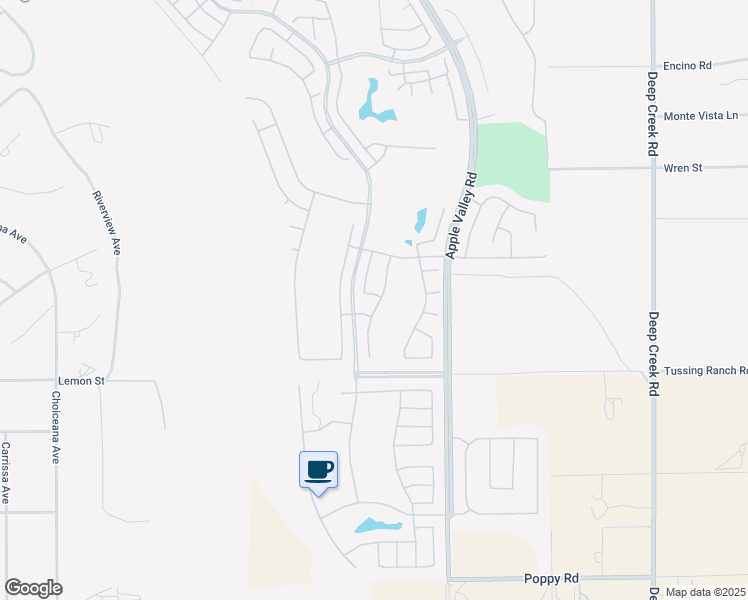 map of restaurants, bars, coffee shops, grocery stores, and more near 10568 Archerwill Road in Apple Valley