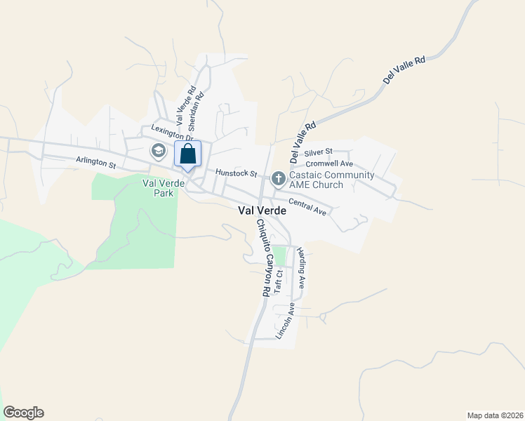 map of restaurants, bars, coffee shops, grocery stores, and more near in Val Verde