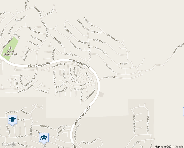 map of restaurants, bars, coffee shops, grocery stores, and more near 19308 Laroda Lane in Santa Clarita