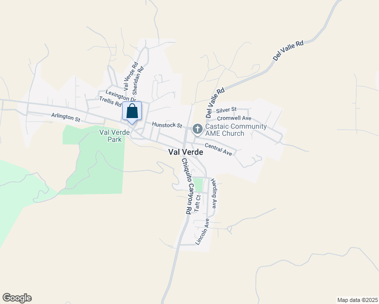 map of restaurants, bars, coffee shops, grocery stores, and more near in Val Verde