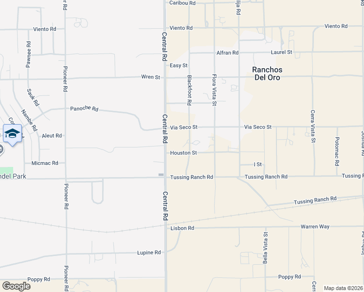 map of restaurants, bars, coffee shops, grocery stores, and more near 22562 Houston Street in Apple Valley