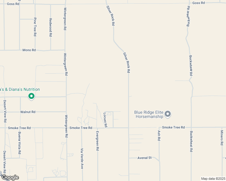 map of restaurants, bars, coffee shops, grocery stores, and more near Silver Rock Road in Piñon Hills