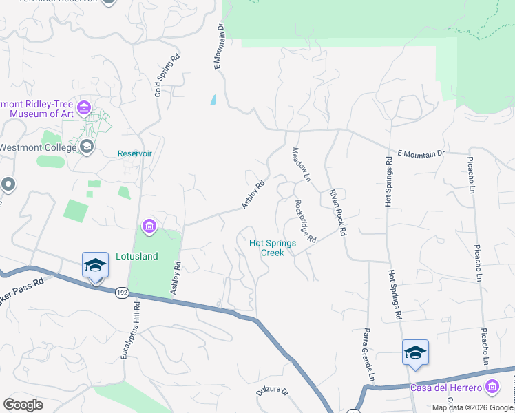 map of restaurants, bars, coffee shops, grocery stores, and more near 747 Indian Lane in Montecito