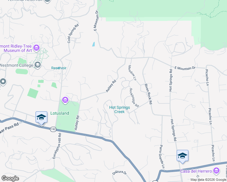 map of restaurants, bars, coffee shops, grocery stores, and more near 747 Indian Lane in Montecito