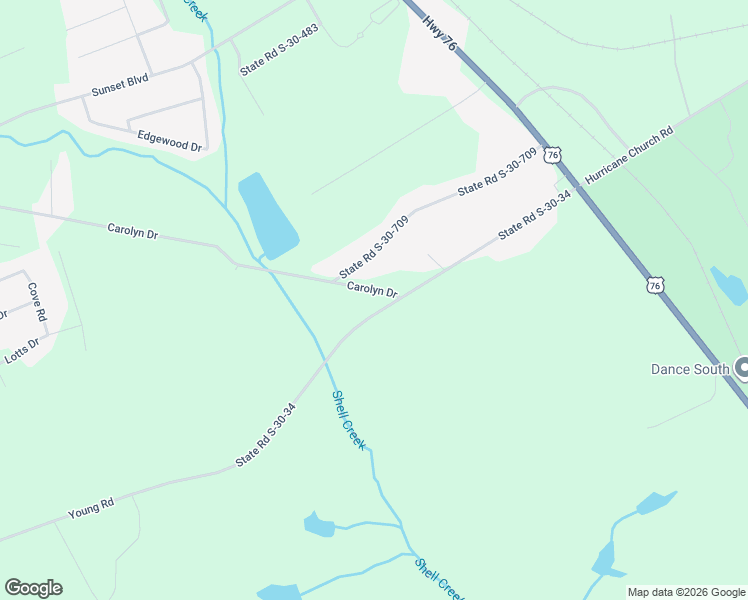 map of restaurants, bars, coffee shops, grocery stores, and more near 1309 Young Road in Clinton