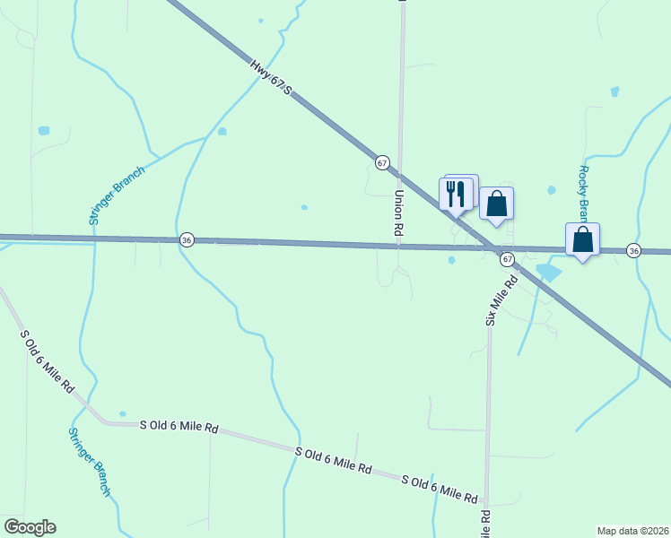 map of restaurants, bars, coffee shops, grocery stores, and more near 3891 Alabama 36 in Somerville