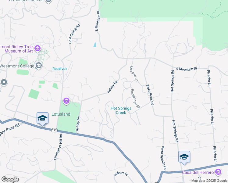 map of restaurants, bars, coffee shops, grocery stores, and more near 780 Ashley Road in Montecito