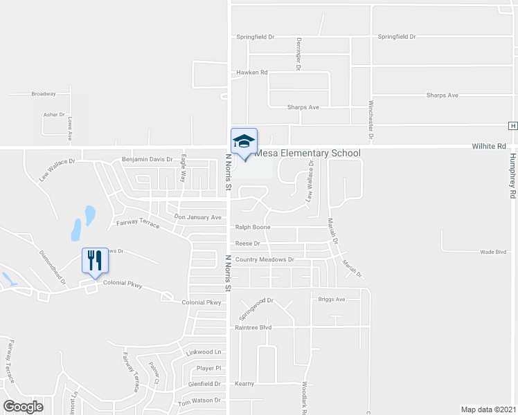 map of restaurants, bars, coffee shops, grocery stores, and more near 236 Crusader Court in Clovis