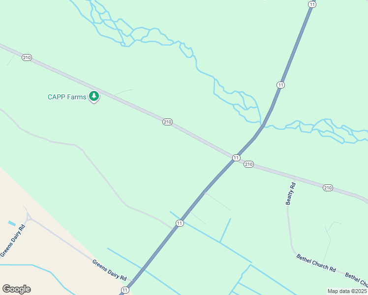 map of restaurants, bars, coffee shops, grocery stores, and more near 28012 North Carolina 210 in Currie