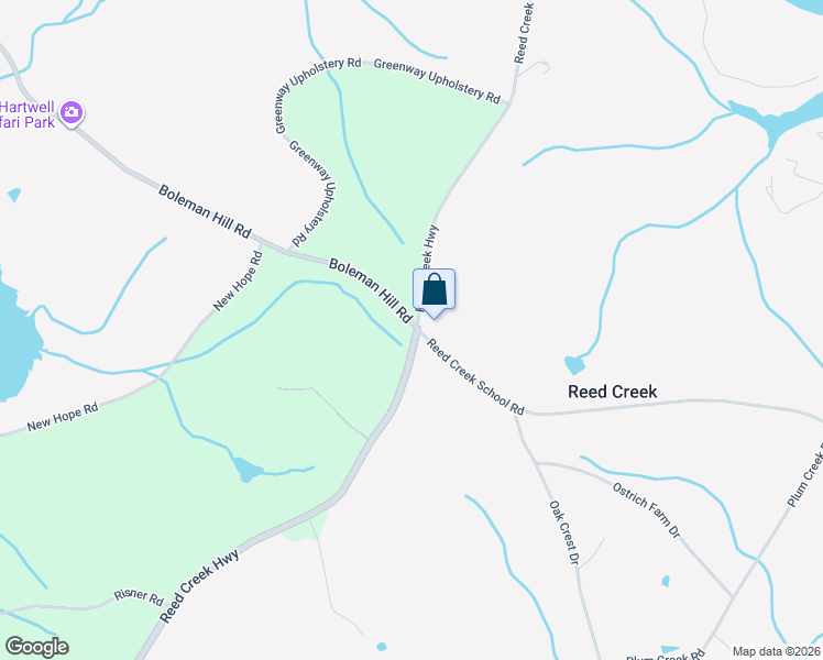 map of restaurants, bars, coffee shops, grocery stores, and more near 9 Boleman Hill Road in Hartwell