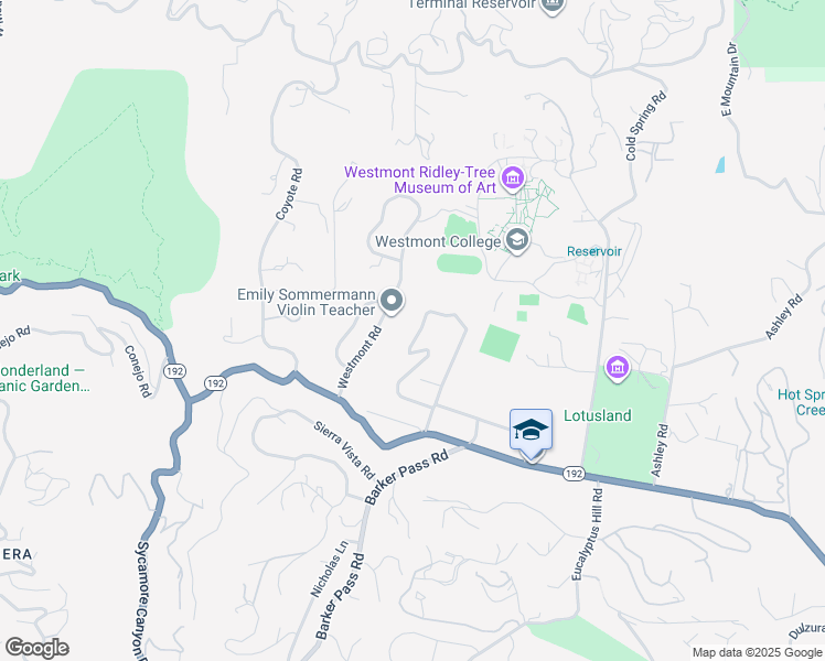 map of restaurants, bars, coffee shops, grocery stores, and more near 798 Chelham Way in Montecito