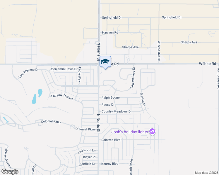 map of restaurants, bars, coffee shops, grocery stores, and more near 105 Buccaneer Loop in Clovis