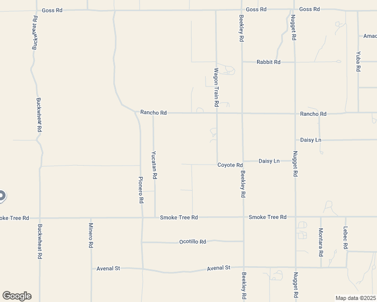 map of restaurants, bars, coffee shops, grocery stores, and more near 3048 Coyote Road in Phelan
