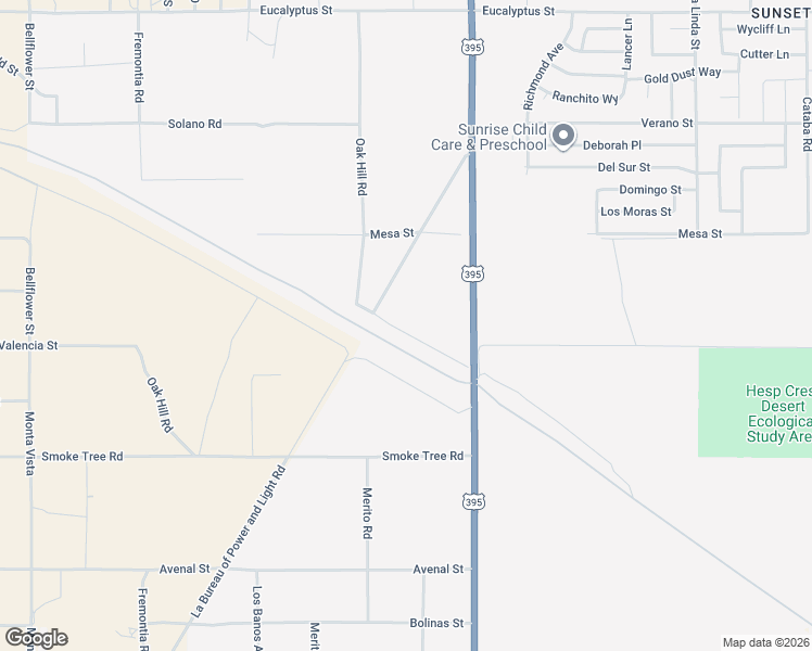 map of restaurants, bars, coffee shops, grocery stores, and more near 10748 U.S. 395 in Victorville