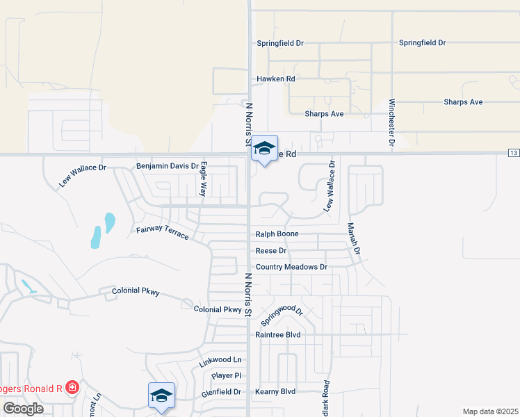 map of restaurants, bars, coffee shops, grocery stores, and more near 105 Buccaneer Loop in Clovis