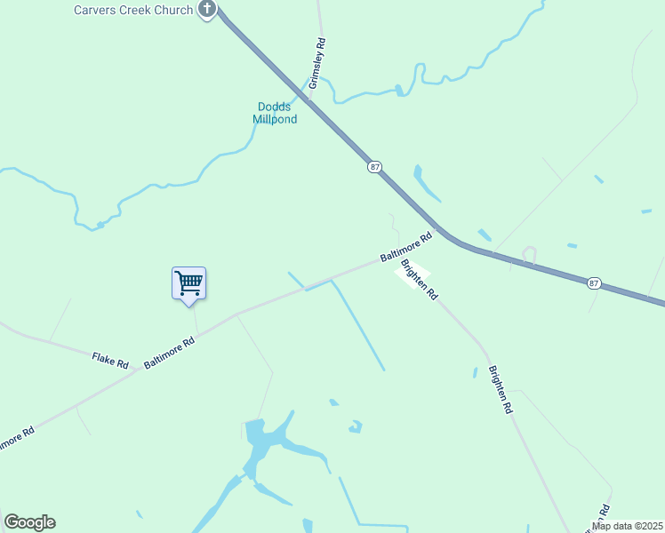 map of restaurants, bars, coffee shops, grocery stores, and more near 292 Baltimore Road in Council