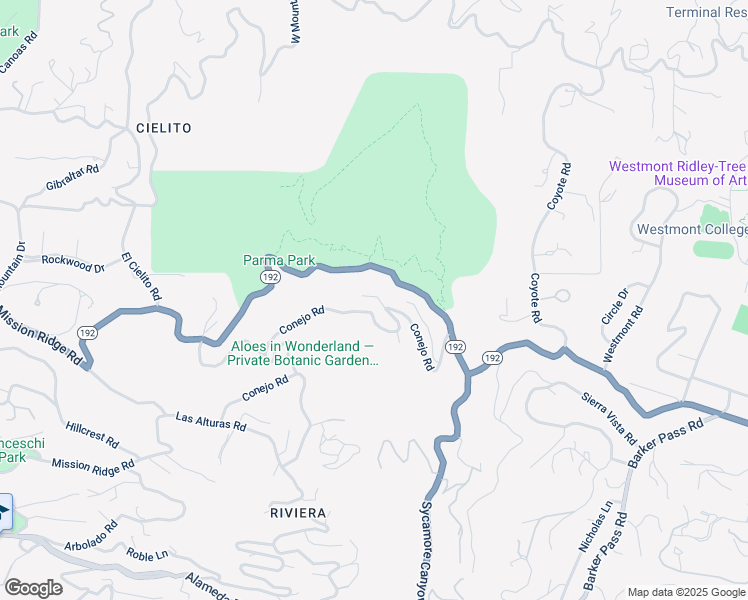 map of restaurants, bars, coffee shops, grocery stores, and more near 306 Sherman Road in Santa Barbara