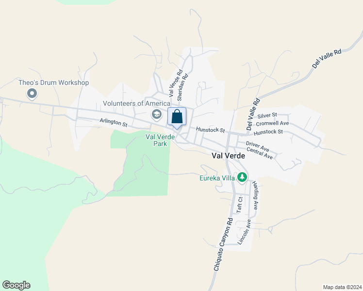 map of restaurants, bars, coffee shops, grocery stores, and more near 30059 San Martinez Road in Castaic