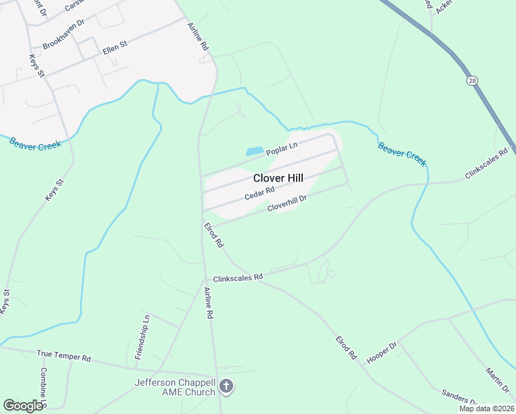 map of restaurants, bars, coffee shops, grocery stores, and more near 127 Cloverhill Drive in Anderson