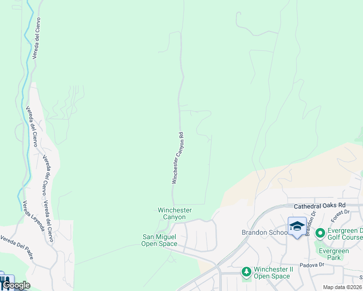 map of restaurants, bars, coffee shops, grocery stores, and more near Winchester Canyon Road in Goleta
