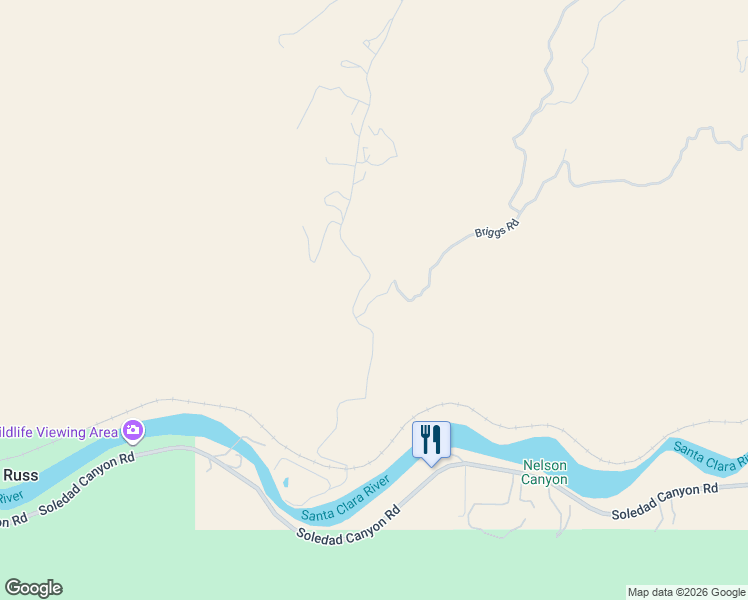 map of restaurants, bars, coffee shops, grocery stores, and more near 29504 Briggs Road in Santa Clarita