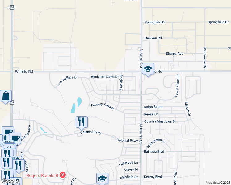 map of restaurants, bars, coffee shops, grocery stores, and more near 3700 Lew Wallace Drive in Clovis