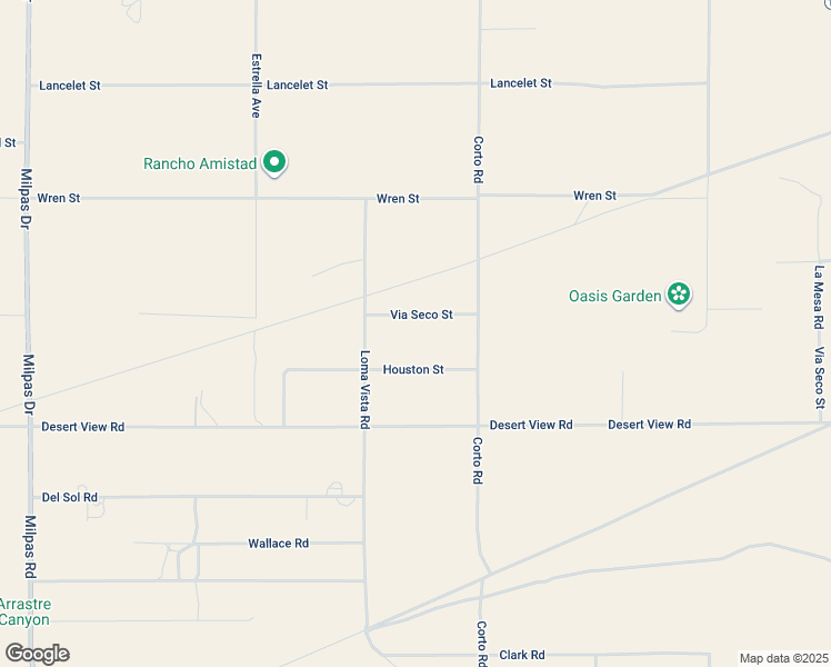 map of restaurants, bars, coffee shops, grocery stores, and more near Via Seco Street in Apple Valley