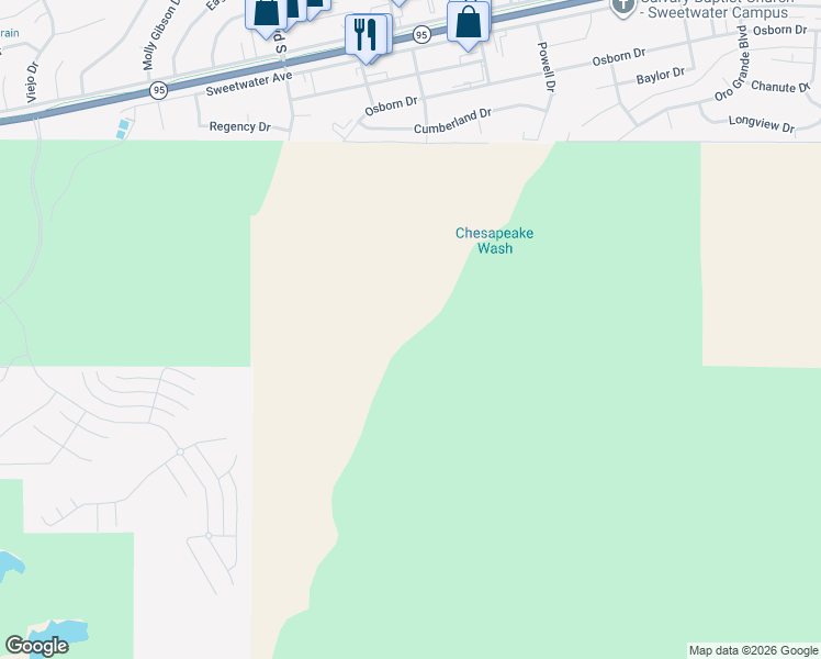 map of restaurants, bars, coffee shops, grocery stores, and more near Unnamed Rd in Lake Havasu City