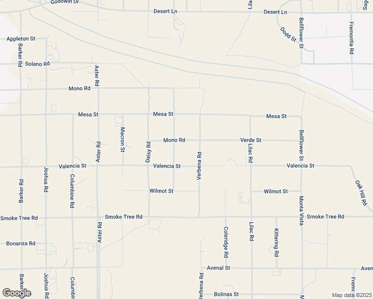 map of restaurants, bars, coffee shops, grocery stores, and more near 10763 Salem Avenue in Hesperia