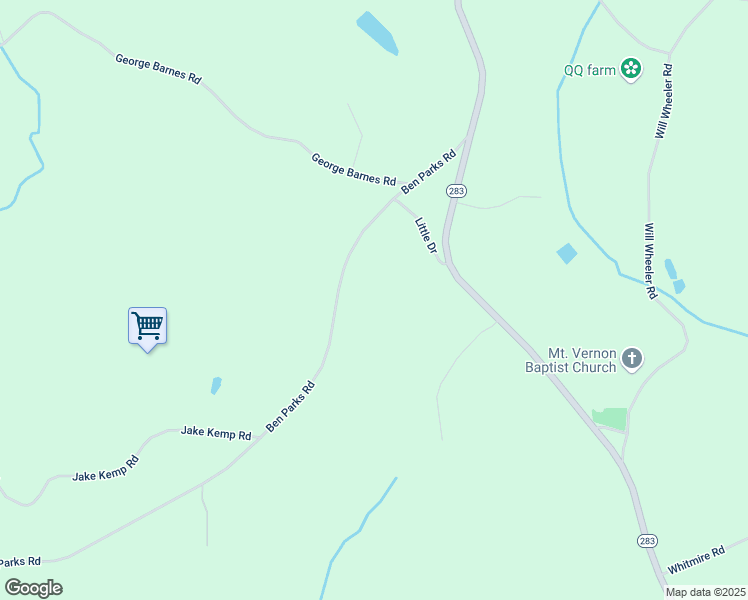 map of restaurants, bars, coffee shops, grocery stores, and more near 6696 Ben Parks Road in Murrayville