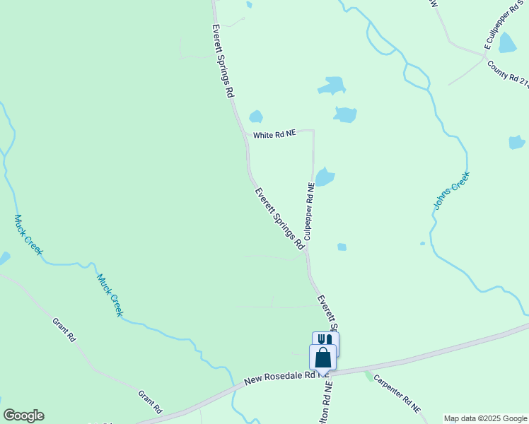map of restaurants, bars, coffee shops, grocery stores, and more near 325 Everett Springs Road in Calhoun