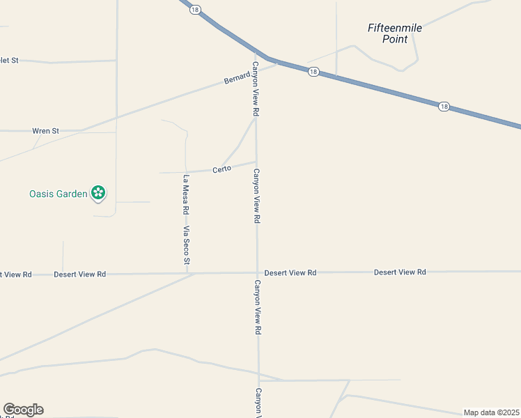 map of restaurants, bars, coffee shops, grocery stores, and more near Canyon View Road in San Bernardino County