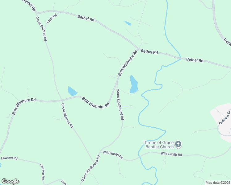 map of restaurants, bars, coffee shops, grocery stores, and more near 5534 Britt Whitmire Road in Gainesville