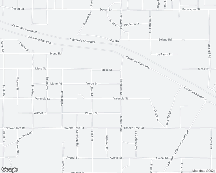 map of restaurants, bars, coffee shops, grocery stores, and more near 11233 Verde Street in Hesperia
