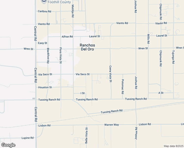 map of restaurants, bars, coffee shops, grocery stores, and more near Via Seco Street in Apple Valley