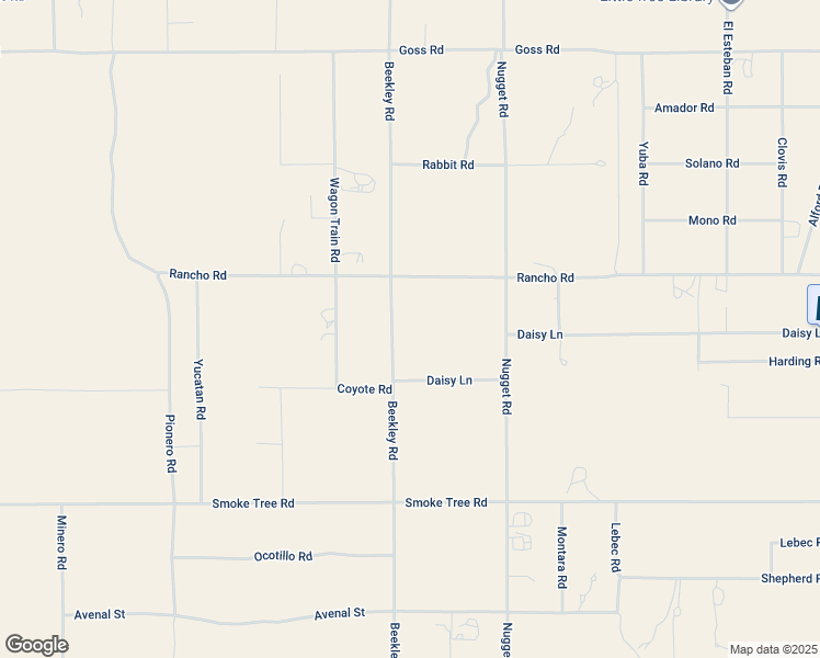 map of restaurants, bars, coffee shops, grocery stores, and more near Beekley Road in Phelan