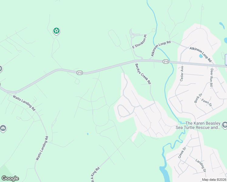 map of restaurants, bars, coffee shops, grocery stores, and more near 125 Saltwater Landing Drive in Hampstead