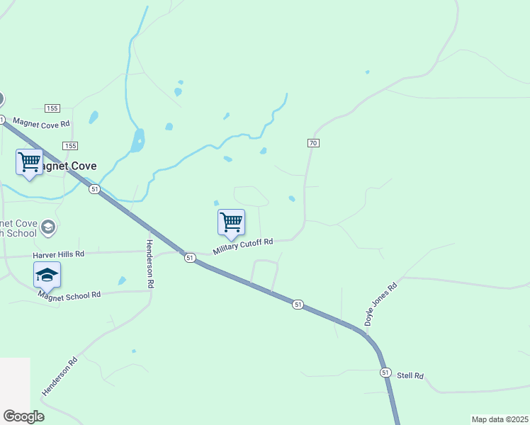 map of restaurants, bars, coffee shops, grocery stores, and more near 214 Kimsey Loop in Malvern