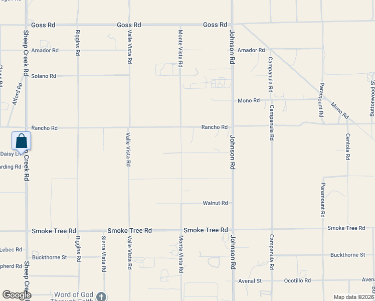 map of restaurants, bars, coffee shops, grocery stores, and more near 10772 Monte Vista Road in Phelan