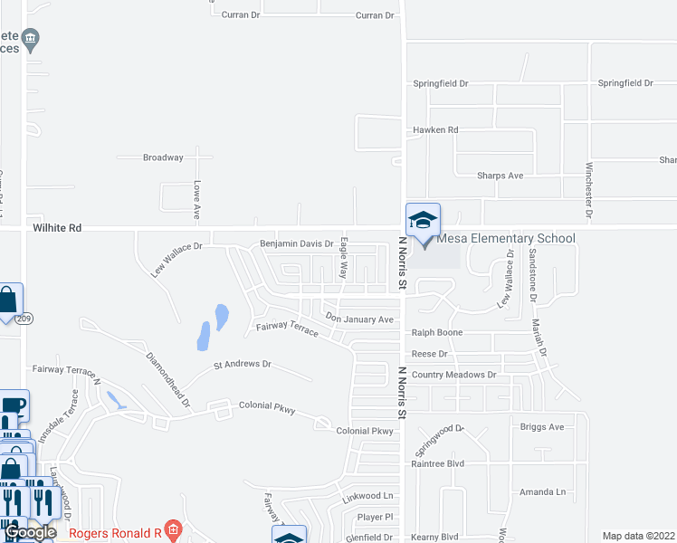 map of restaurants, bars, coffee shops, grocery stores, and more near 4012 Eagle Way in Clovis