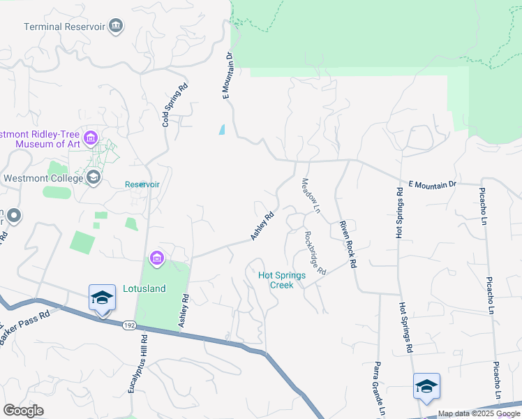 map of restaurants, bars, coffee shops, grocery stores, and more near 809 Ashley Road in Montecito
