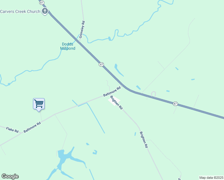 map of restaurants, bars, coffee shops, grocery stores, and more near 94 Baltimore Road in Council